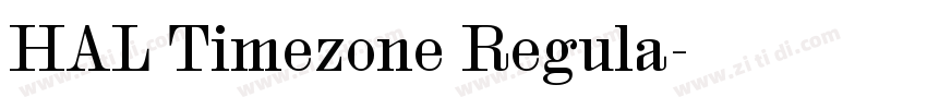 HAL Timezone Regula字体转换